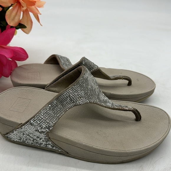 Fit Flop Sparkly Gray Thong Sandal Size 5 FFT5038FFT - Picture 3 of 9